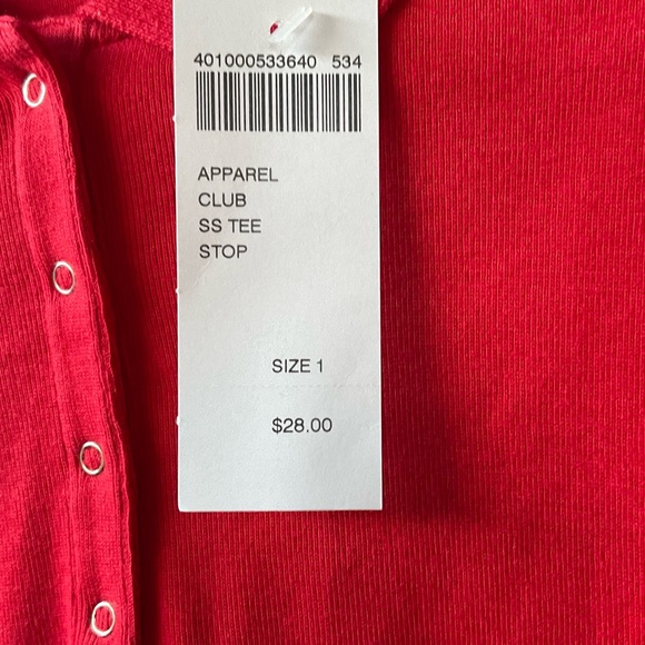 Chico’s Apparel Club Short Sleeve Tee Stop Red; NWT; M/8 - Picture 9 of 12
